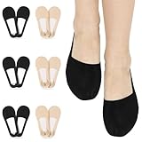 FOMIYES 6 Paar Damen Baumwoll Füßlinge Dünne Rutschfeste No Show Socken für Flache Schuhe Atmungsaktive Niedrig Geschnittene Sommersocken