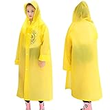 Skyzone Kinder Regenmantel für Mädchen Jungen,Tragbarer EVA Regenmantel Leichter Regenponcho mit Kapuze,Wiederverwendbarer Kinder Regenmantel für Reisen im Freien Klettern Radfahren Wandern