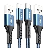 USB C Kabel [1M+2M 2-Pack] 3.1A Schnellladekabel USB auf USB C Ladekabel für Samsung Galaxy A51 A50 A41 A40 A71 A21s A20 A20e S8 S9 S10 S20 fe,Note 10 9 8,Huawei P40 P30 P20 P10 P9