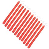 DECHOUS 12St Langstielkerzen mit Gewinde große Kerze Kerzenhalter Spitzkerzen Teelichter Kerzen Taufkerze hochzeitsdeko rote Kerzen lange Kerzendekoration Hochzeitskerze Paraffin