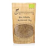 Bio Alfalfa Luzerne Keimsaat - Sprossensamen für die Zucht von Alfalfasprossen - der natürliche Energiespender - lecker in Salaten - Inhalt: 1 kg Alfalfa Samen