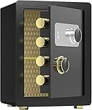Safe Box Feuerfeste wasserdichte Tresor Dokumentensafe Home Security Aufbewahrungsbox 40 cm Wasserdichtes Und Anti-Smashing-Schließfach Mit Ke (Schwarz) (Schwarz)