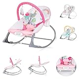 Chipolino Babywippe Melody 2 in 1 Gurt Musik Vibration Schaukelfunktion Farbe: pink