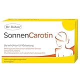 Dr. Böhm SonnenCarotin: Zellschutz-Komplex mit Beta-Carotin für die Haut, bei erhöhter UV-Belastung & Sonnenempfindlichkeit, 60 Dragees