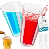 Commerline 0,4 L Transparent Plastikbecher | 1000 Stück Trinkbecher | Plastik Becher | Partybecher | Kunststoffbecher aus Polypropylen(PP) |Wasserbecher |Ausschankbecher
