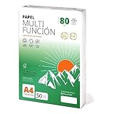 Ofituria Kopierpapier, DIN A4, 80 g/m2, 50 Blatt, Mehrzweckpapier für Laser- und Tintenstrahldrucker, Kopierer, Bürobedarf, Schulbedarf, Packung zu 50 Blatt, 80 g