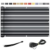 ZQFXZQF Balkon Sichtschutz Gärten Hinterhof Swimming Pool Balkonumspannung Sonnenschutz Reißfest UV Schutz Aluminiumschnallen Kordel 120x900cm Schwarze und weiße Streifen