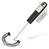 CHEFKOCH Spiralbesen Premium – Perfekt für Eischnee, Sahne & Co – Silikonummantelte Edelstahldrähte auch für beschichtetes Kochgeschirr – Länge: 26 cm