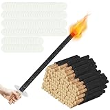 Peviasot Fackeln 200 Stück 72cm Gartenfackeln für Draußen Brennzeit 100 min inkl. Handschutz mit Extra Langem Griff für Kinder Fackeln Nachtwanderung