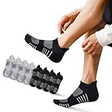 EKSHER Sneaker Socken Herren 43-46 8 Paar Grau Sportsocken Herren 43-46 Baumwolle Sneakersocken Schwarz Laufsocken Tennissocken Kurzsocken Damensocken Sommer Anti Schweiß Running Socks