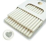 Wachs-Siegel-Stick, Ioggtser 26 PCS Mini Klebepistole Wachs-Siegel-Stick für Wachs-Siegel-Stempel, Siegel-Wachs-Sticks für Hochzeit Einladungen, Karten, Umschläge (Pearl White)