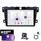 9' Android 14 Autoradio for Mazda CX7 2008–2015 | Kabelloses CarPlay und Android Auto | Plug & Play-GPS | Kostenlose Rückfahrkamera | 4G/WLAN | Behält die Lenkradsteuerung bei(T2 4 Core WiFi 2G+32G)