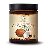 Kokosöl 100 ml - Cocos Nucifera - Kokosnussöl - Kaltgepresst - Rein und Natürlich - Unraffiniert - Körperbutter - Pflege für Gesicht - Haar - Körper - Coconut Oil - Exotisches Aroma - Coconut Oil