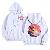 JKJFJKA Hoodie Männer Sweatshirts für Damen Herren Kapuzenpullover Hoodies für Damen Herren Hoody mit Kapuze Y2K Hoodie Oversize Hoodie Herren Hoodie Herren Oversize Hoodies für Weiß XL