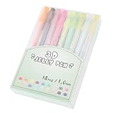 SUNGOOYUE 3D-Gelstift-Set, Lebendige 18 Farben, Künstlerische Zeichenstifte Zum Schreiben und Kritzeln, Kunststoffmaterialien, Geeignet für Journaling und Basteln
