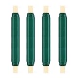 4er Set Bindedraht Grün, stabiler Blumendraht 0,65 mm, Wickeldraht auf Holzspule, Basteldraht dünn und vielseitig, ideal für Pflanzenbefestigung, Bastelarbeiten und Dekoration