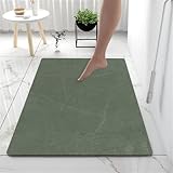 Super SaugfäHige Bodenmatte Schnelltrocknende Badezimmerteppich, Badematten Badteppiche rutschfest Waschbar, Stone Bath Mat Badezimmermatte Teppich Bad Badeteppich,50 * 80cm