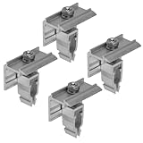 Avoltik Solarmodul Halterung - 4x Endklemme mit Aluminiumlegierung für Solarmodul Höhe 30mm-45mm I Solarmodul Befestigung für PV-Anlagen I Korrosionsbeständig – EASY-CLICK-SYSTEM – Silber