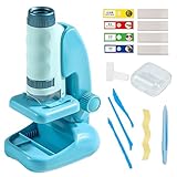 Kinder Mikroskop Wissenschaftsset - Lern-Experiment Vergrößerungsmikroskop | Biologie Experimentierset Für Kinder Ab 2 Jahren