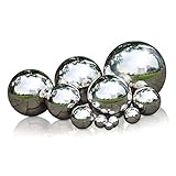TOYANDONA Spiegelpolierter Hohlball Wandstärke Metall Dekokugel für Garten und Heimtextilien Reflektierende Kugel als Gartendeko und