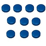 Magnete Papiertiger Ø 24mm, Haftmagnete für Whiteboard, Kühlschrankmagnet, Magnettafel, Magnetwand, Magnet Rund (Blau, 24mm | 30er Pack)
