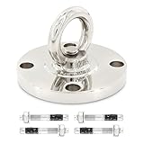 MEGAVERSAL Premium Edelstahl Halterung bis 250 kg | Befestigung für Hängesessel Hängematte Boxsack Liebesschaukel Sling Trainer Yogatuch Sonnensegel Nestschaukel Sitzschaukel: Set für Vollbetondecken