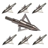ELONG OUTDOOR Jagdspitzen Pfeilspitzen 100 Grains Broadheads Bogenschießen Carbonpfeile Jagd -Bogenschießen Jagd Jagdspitzen 6/12pcs