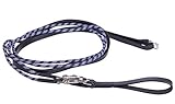 ARBO-INOX Schlaufzügel Zügel Leder mit Rundkordel (Pony, schwarz)