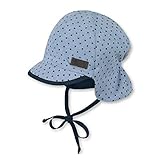 Sterntaler Baby - Jungen Schirmmütze Mit Nackenschutz 1601931 Sonnenhut, Blau (Himmel 325), 45 EU