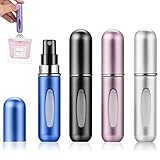 BOXLUNT Parfümzerstäuber Nachfüllbare Parfüm Flaschen Portable Zerstäuber Mini Portable Sprühflasche Taschenzerstäuber 4 Stück von 5ml/0.2
