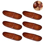 Eari 6 Stück Stäbchen Halter, Kissen Löffel Gabel Halter, Stäbchen Kissen Geschirr, Tisch Asiatisches Besteck Zubehör, Gelten für Essstäbchen, Gabeln, Löffel(Braun)