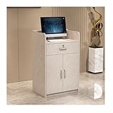 Empfangstisch, Bartisch, 60/80 cm Länge, Büro-Tresentisch mit abschließbarer Schublade, ideal für Büro, Salon, Einzelhandel, Ladenfront-Service-Tisch (C L 60 cm)
