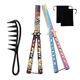 CYUaoao 3 Stück Schmetterling Stil Kamm Faltbarer Taschenkamm Butterfly Kamm Hai Zahnkamm Strähnenkamm für Haarstyling Zubehör Training Verschiedenen Arten von Haaren Haarkamm