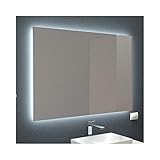 Spiegel beleuchtete LED Badezimmer und Haus in verschiedenen Größen – Minimalistisches Design Stil 100x70 cm verchromt