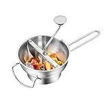 GEFU Passiergerät FLOTTE LOTTE® mit 3 Lochscheiben 1/3/8 mm | Edelstahl Küchenklassiker für Gemüse, Früchte, Marmelade & Babynahrung | Mit Abstreiffunktion