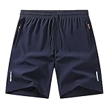 Generisch Kurze Hosen Herren Einfarbig Jogging Shorts Bermuda Arbeitshose Freizeitshort mit Kordelzug Sweatshorts Sommer Bequem Leicht Laufshort Sportlich Arbeitsshorts