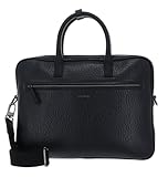 Ted Baker Aktentasche Businesstasche mit Laptopfach Pebbled PU Dokument Bag Black schwarz