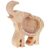 TOYANDONA Holz Elefant Spardose Kreative und Dekorative Geldbox für Einzigartiges Design für Zuhause oder Büro Fördert Verantwortungsvollen Umgang mit Geld
