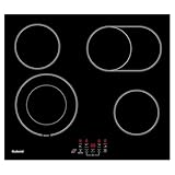 Gudsunal Kochfeld, Glaskeramikkochfeld 60 cm mit 4 Platten, 6,6 kW, Bräterzone, Dualkochzone, 9 Heizstufen, Timer, Automatische Abschaltung, Kindersicherung, Herdplatte 4 Kochfelder