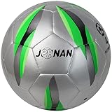 JPHNAN Futsal-Ball für den Innenbereich, niedrige Sprungkraft, Größe 4, dickes TPU-Material, Silbergrün, perfekt für Training, Spiele und Übungen, ideal für Schüler ab 14 Jahren, Studenten,