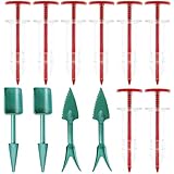 Mini-Samenspender, manueller Hand-Samenstreuer mit 2 Umpflanzwerkzeugen, kleiner Samen-Pflanzgefäß, Mini-Hand-Samenstreuer für Garten, Gras, Obstbaum, Samen (8 Stück)