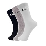XJARVIS Texas Herren-Socken, einfarbig, gekämmt, volle Länge, Baumwolle, geruchsfrei und atmungsaktiv, Einheitsgröße, ideal für Zuhause, Büro (Weiß/Grau/Schwarz), Schwarz, Grün und Grau – 3 Stück,