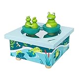 Trousselier 6295005 Spieluhr mit tanzenden Figuren für Kinder, Frösche, magnetisch, Musikbox, Musikspieluhr