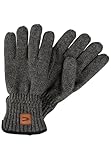 camel active Herren Melierte Strickhandschuhe mit warmen Futter Dunkelgrau, menswear-XXL