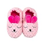 Enteer Baby-Mädchen-Hausschuhe mit Hasenmotiv, Hasenrosa, 5-6 US Toddler