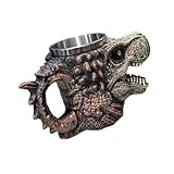 Oxtxuzdm Lustige Dinosaurier-Tassen aus Kunstharz als einzigartiges dekoratives Stück und Mehrzweck-Behälter, einfache Reinigung, Trinkbecher, kreative Küchendekoration