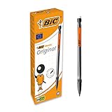 BIC Matic Bleistifte Set, Druckbleistift 0,7 und Härtegrad HB, Bleistifte mit Radiergummi, sortierte Clipfarben, inkl. 3 Minen