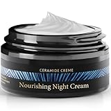 Satin Naturel Bio Aloe Vera + Ceramide Creme - Nachtcreme + Feuchtigkeitscreme Gesicht + Moisturizer Face für eine erholte Haut - Gesichtspflege Vegan - Gesichtscreme Trockene Haut 50ml