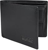 MOKIES Herren-Geldbörse – RFID-Schutz – Schlank & Kompakt – Echtleder-Portemonnaie mit Münzfach & 9 Kartenfächern – Stilvolle, hochwertige Brieftasche Männer (Schwarz)