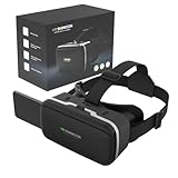 VR Brille 3D für Smartphone & PC – Handy-VR Headset mit einstellbarem Linsen-/Pupillendistanz, abnehmbarem Komfort-Polster, leichtes Design – ideal für Kinder & Einsteiger